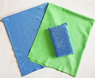 Chiffonnettes Microfibres Premium Vertes 36 x 32 cm Lot de 5