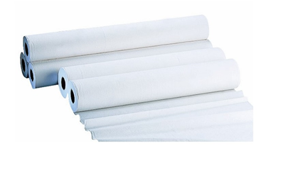 Draps d'Examen Lisses Blancs 70x38 cm par 12 Rouleaux