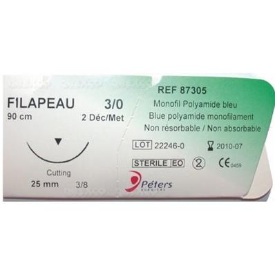 Fil de Suture Filapeau Non Résorbable 5.0 Aiguille 16 mm Boite de 12