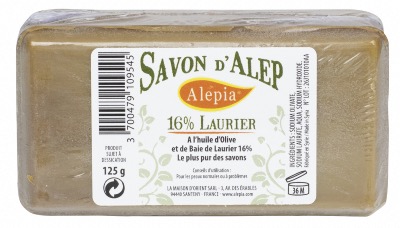 Savon d'Alep 16% aux Baies de Laurier 125 grs