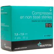 Compresses Striles Non Tisses 7.5 cm 50 Sachets de 5