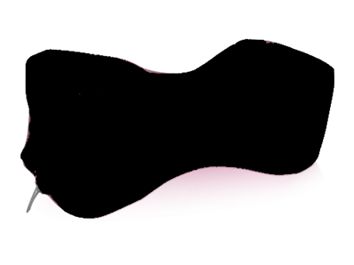 Coussin Nuque Diabolo Noir 33 x 13 x 8 cm