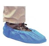 Couvre-Chaussures en Plastique Bleu par 100